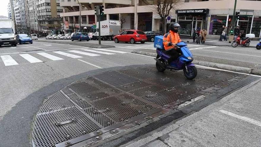 Rejilla en la ronda de Outeiro.