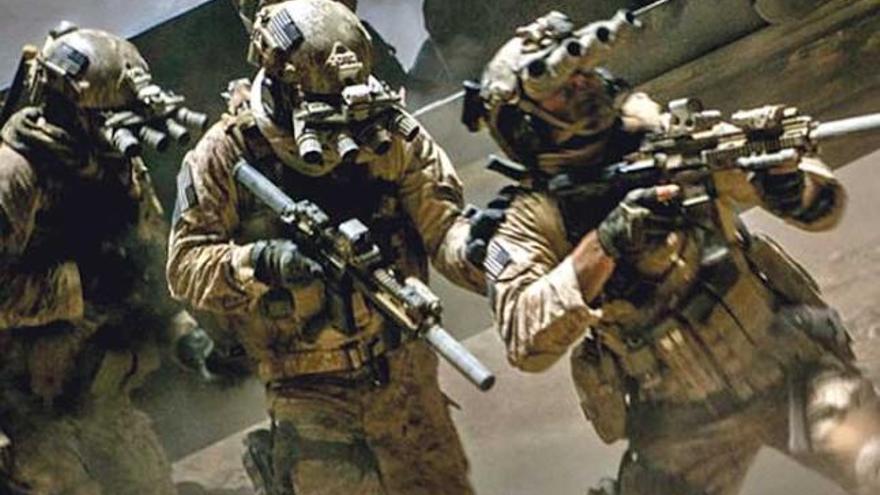 DE PELÍCULA. Tres de los miembros del comando que mató a Bin Laden, tal como los refleja la película «Zero Dark Thirty».