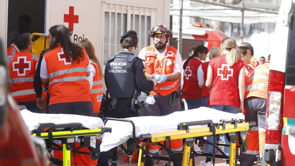 Al menos 20 heridos por una carcasa en la mascletà de hoy, 10 de marzo.