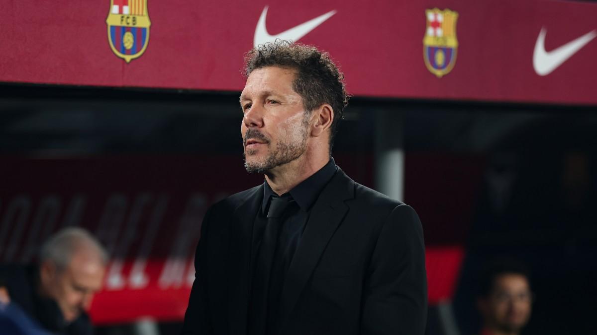 Diego Simeone, durante el partido contra el Barça