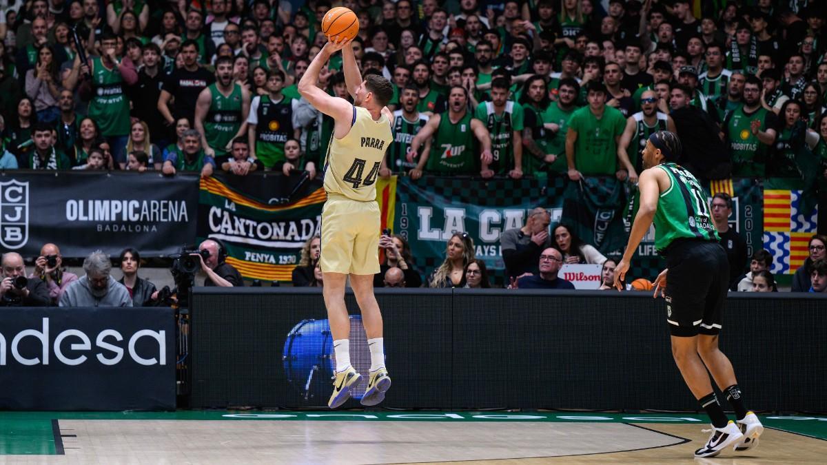 Joel Parra, en el derbi ante Asisa Joventut