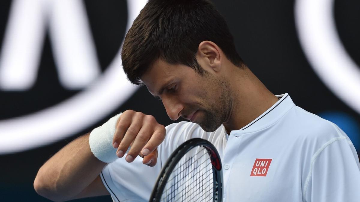 Novak Djokovic, en el partido de su derrota