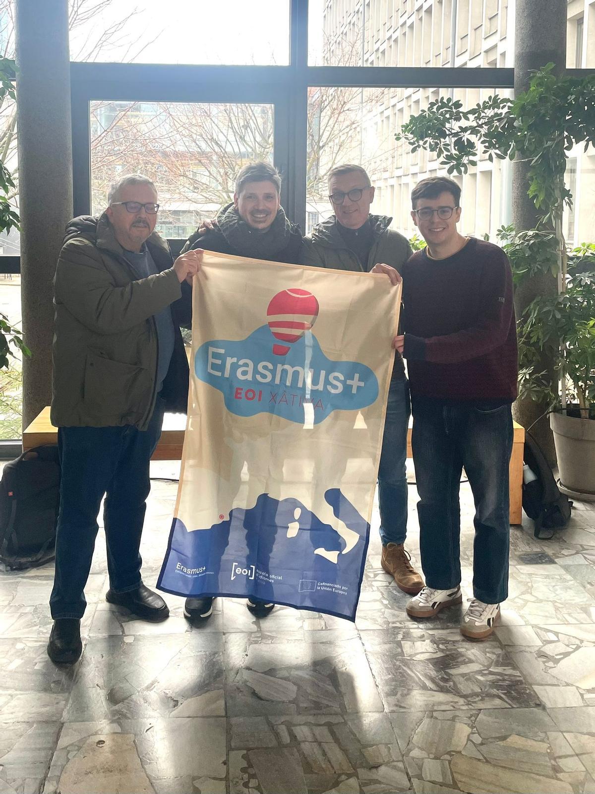 Alumnado y profesorado de la EOI de Xàtiva en una de las estancias europeas con Erasmus+.