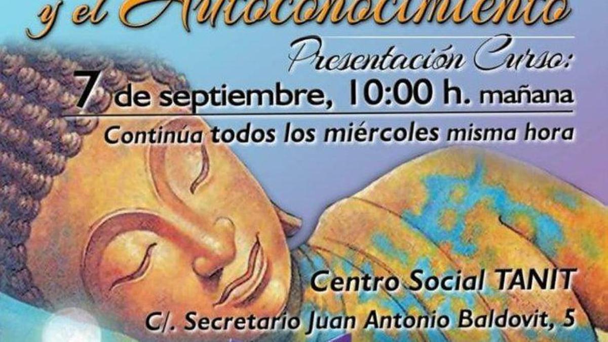 Cartel de una secta gnóstica para un curso en Benidorm, Alicante.