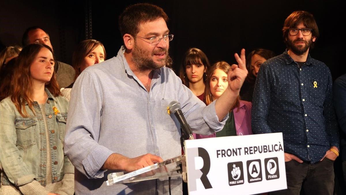 Albano Dante Fachin, cabeza de lista del  Front Republica por Barcelona a les elecciones generales.