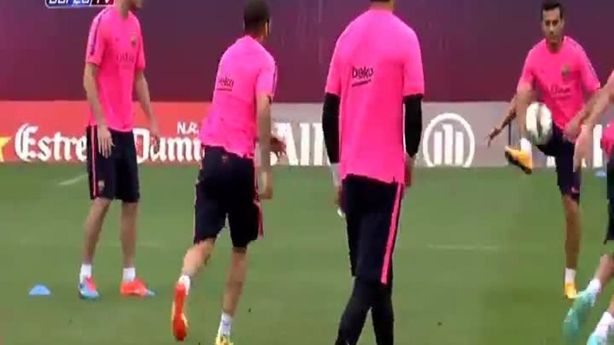 El Barça prepara el partido contra el Málaga