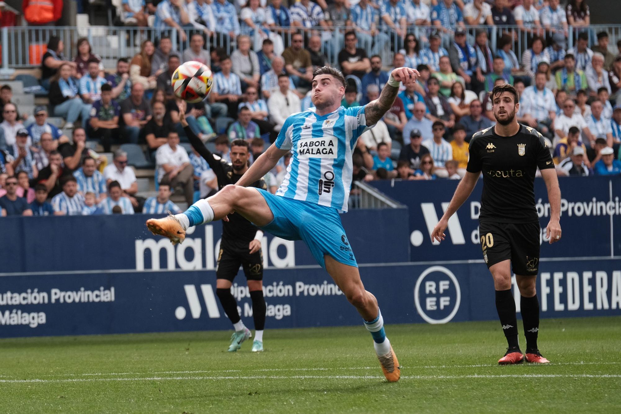 Una imagen del Málaga CF - AD Ceuta disputado en La Rosaleda.
