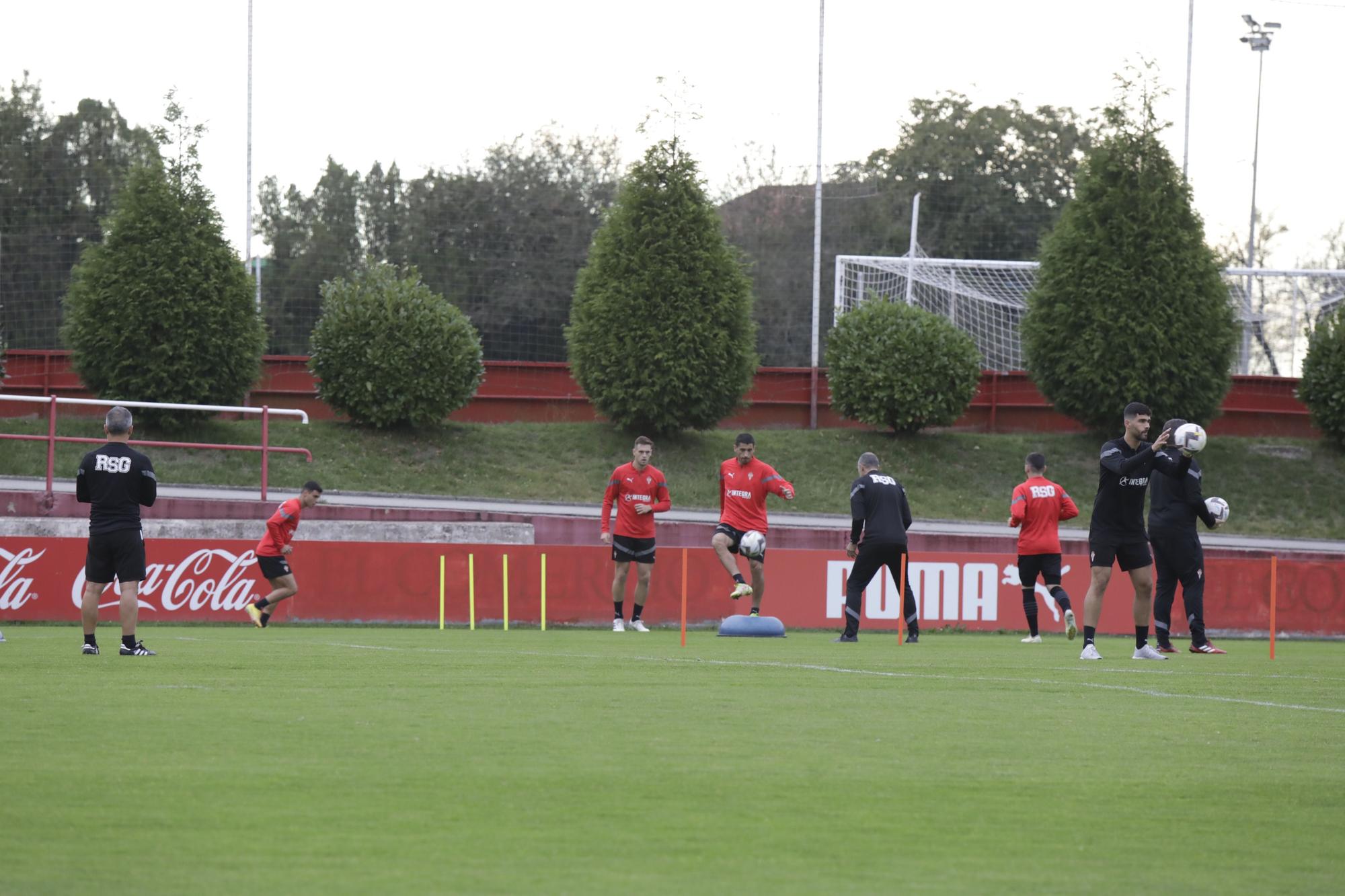 En imágenes: Entrenamiento del Sporting en Mareo