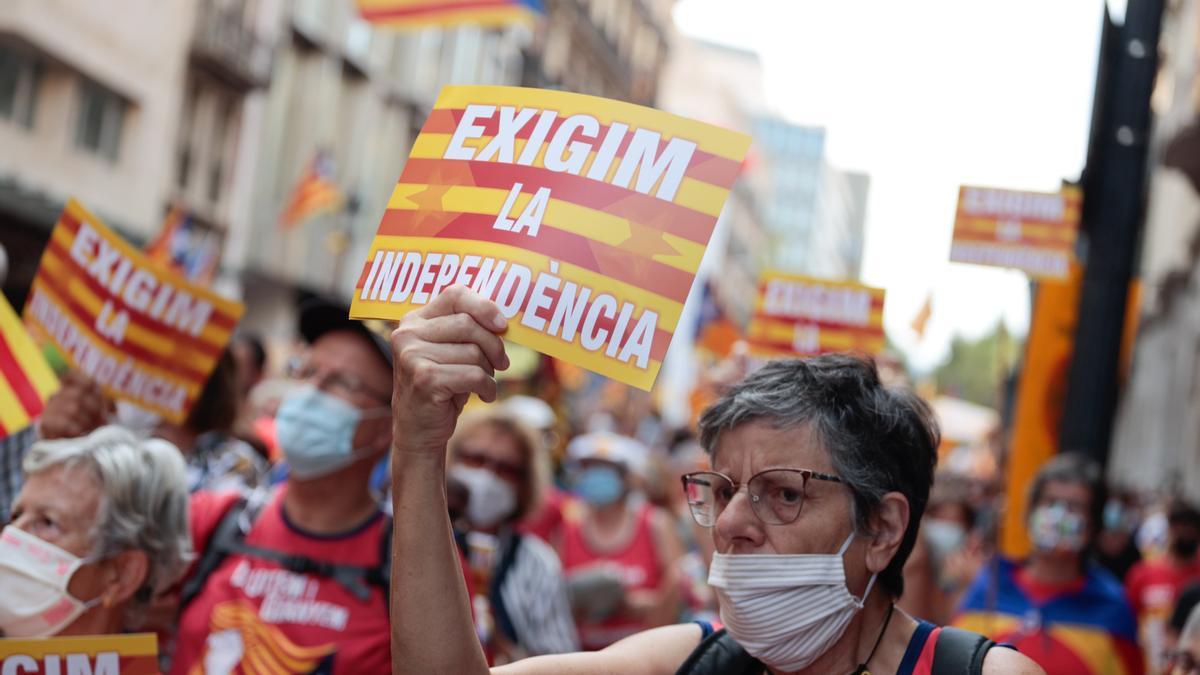 Manifestación independentista en Barcelona