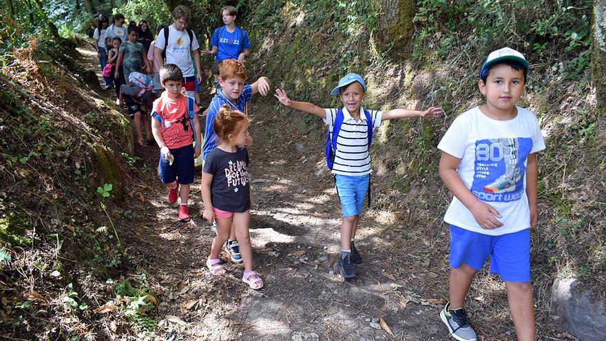 Un momento del recorrido por el Monte Albor.