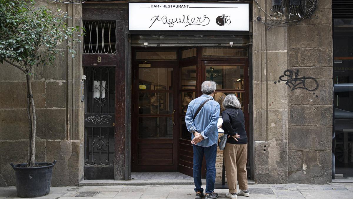 La entrada del restaurante Agullers.