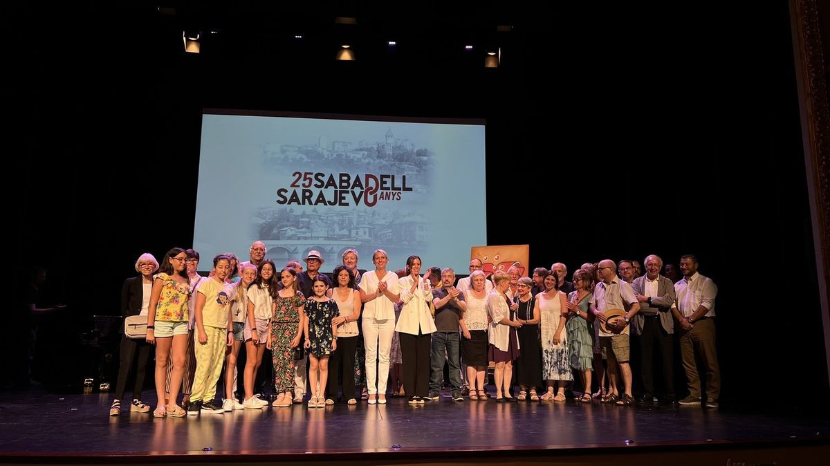 Acto de celebración de los 25 años de relación entre Sabadell y Sarajevo del pasado 17 de junio.