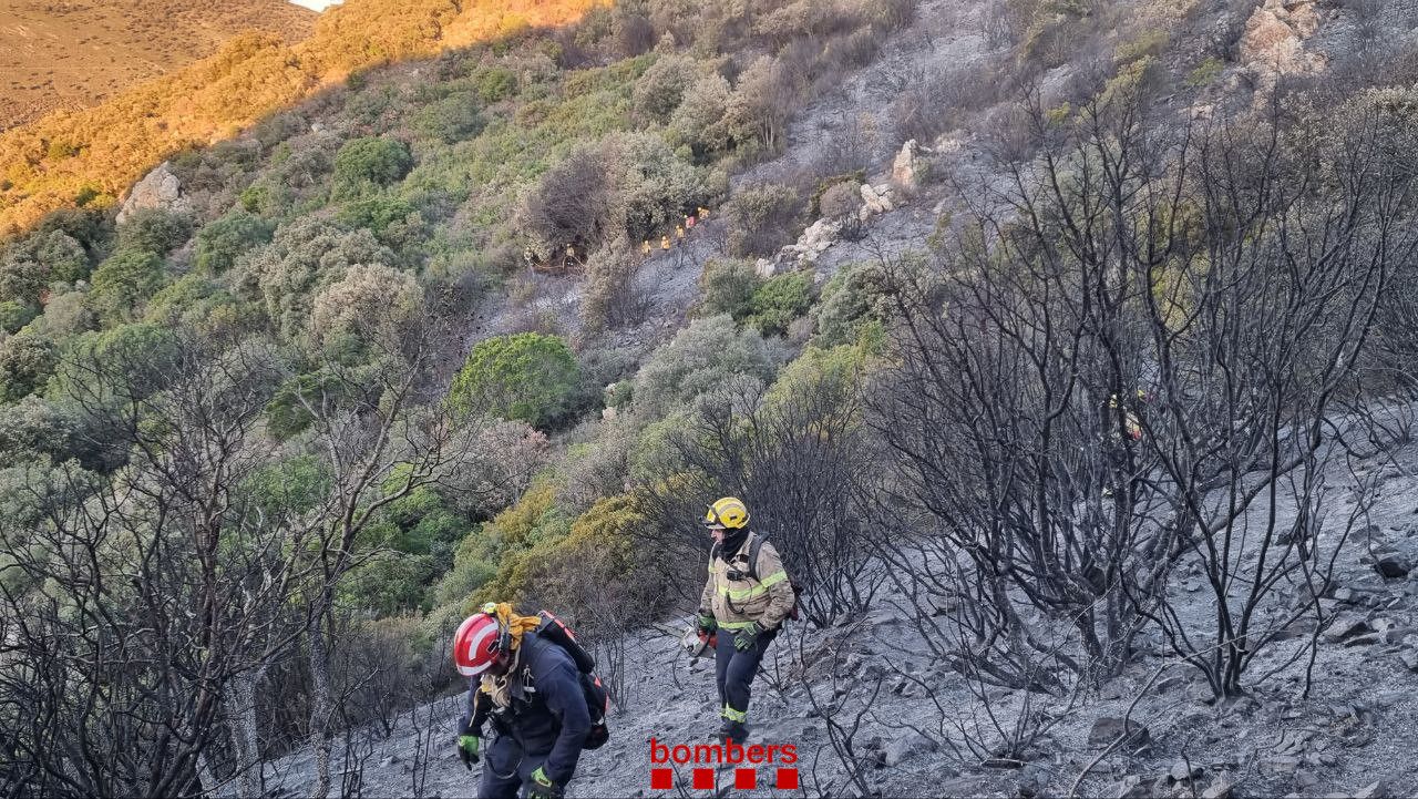 L'incendi que ha cremat a Portbou els dies 16 i 17 d'abril