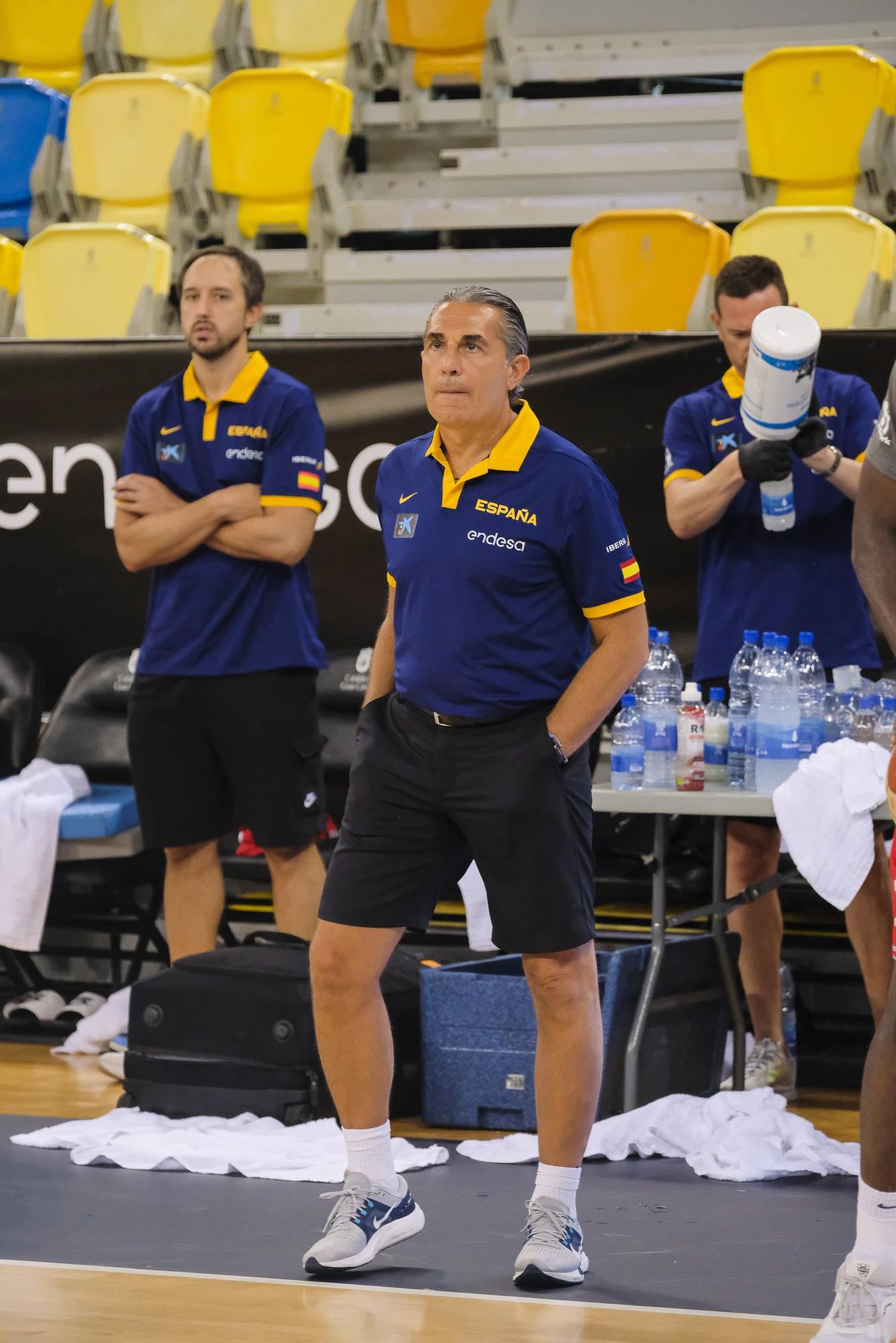 Entrenamiento de la selección española de baloncesto