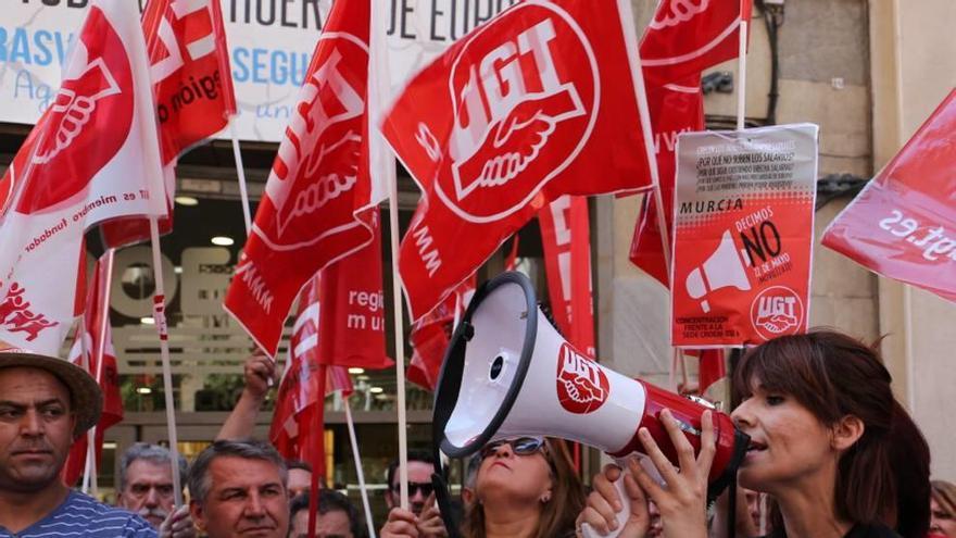 Protesta por la subida salarial