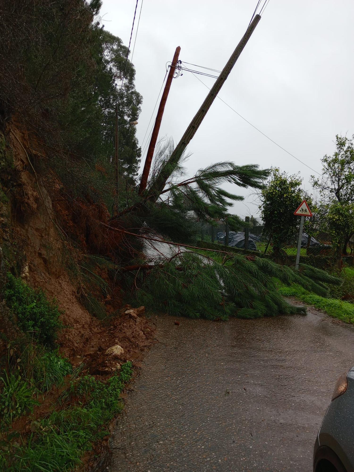 Así estrena el año Gondomar: inundaciones, caída de muros y calles cortadas