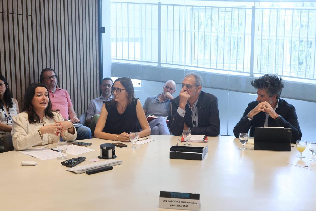 Amelia Navarro (Veolia), Inma Fernández (Hoffman), Salvador Pons (Cruz Roja) y Andrés González (Colevisa), durante el debate.
