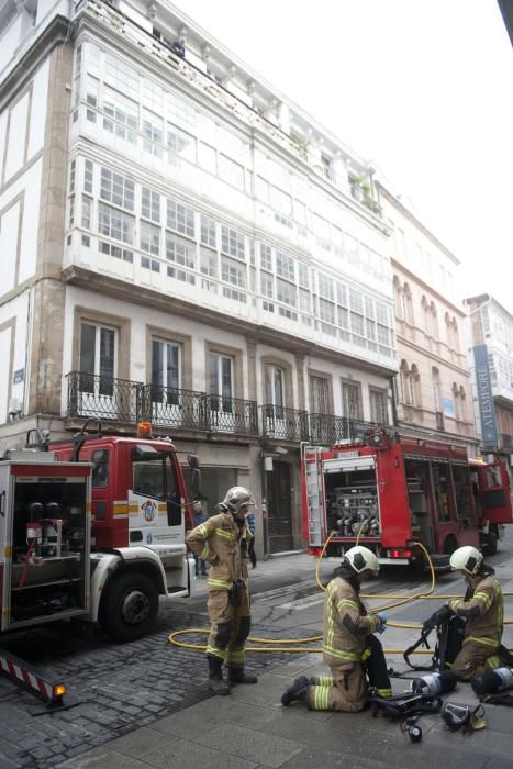 Incendio en un piso de la calle San Andrés