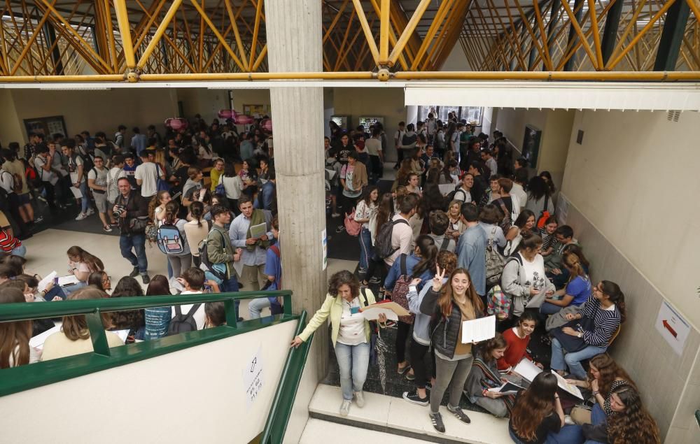 Ebau 2019 en Asturias: primer día de exámenes de selectividad en Oviedo