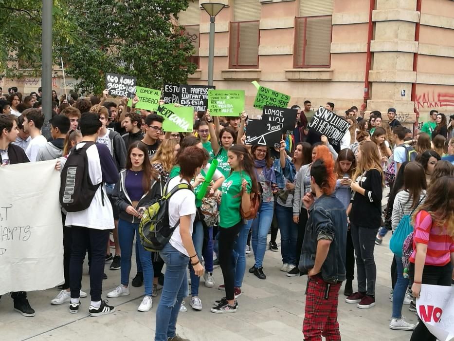 Manifestación de estudiantes en Palma contra la Lomce y las reválidas