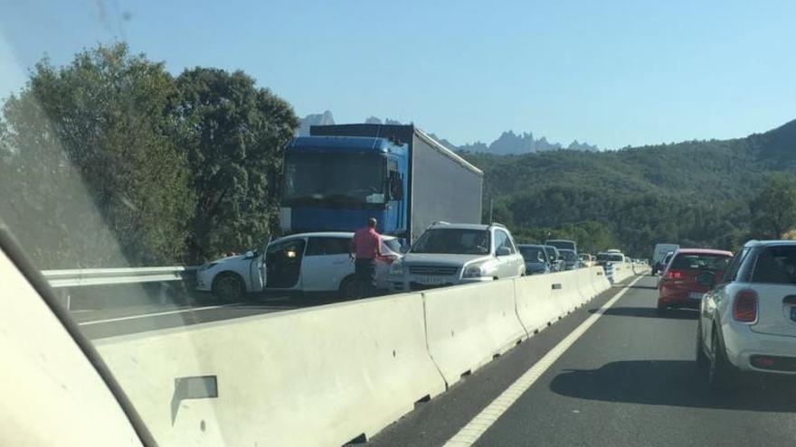 Una imatge de l&#039;accident, a l&#039;altura dels Comtals