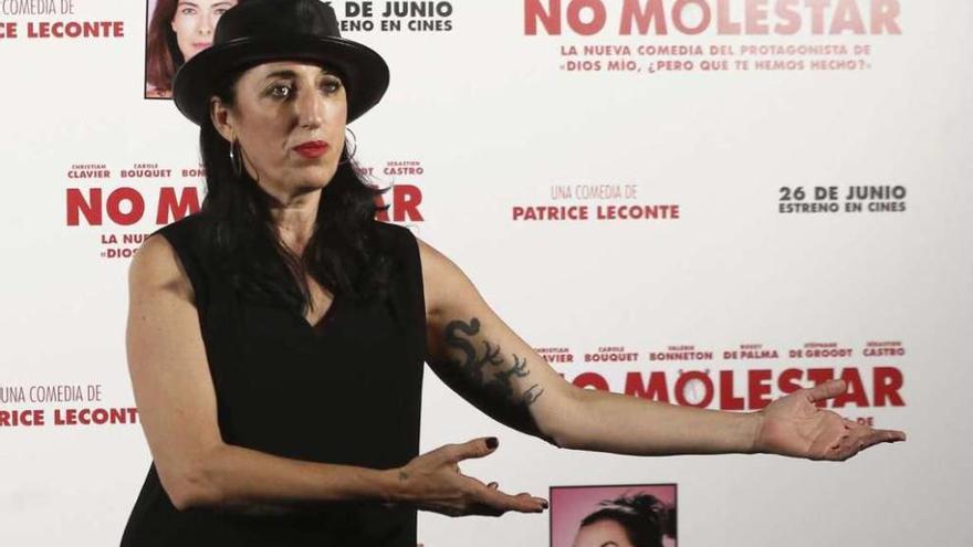 La actriz Rossy de Palma, ayer, en la presentación de la película &#039;No molestar&#039;.