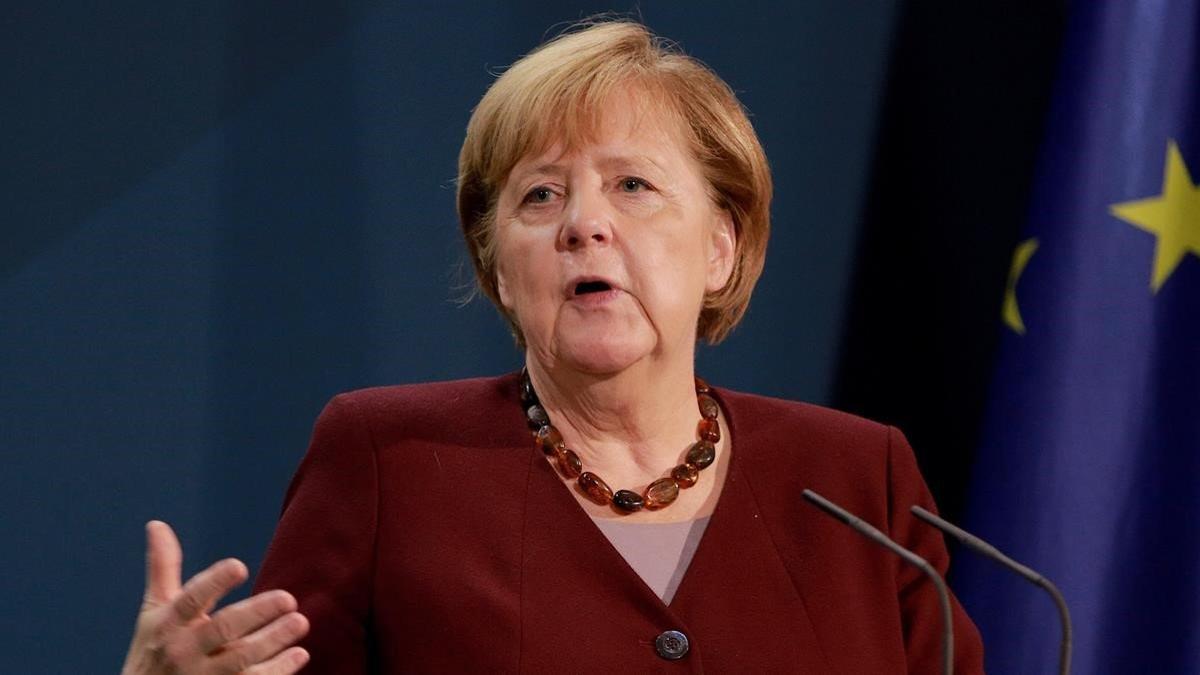 La cancillera alemana, Angela Merkel, durante la rueda de prensa que ha ofrecido tras la clausura de la cumbre del G-20.