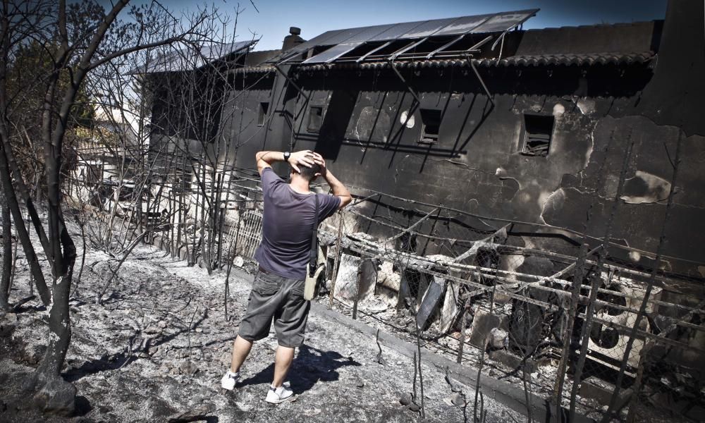 El paisaje tras el incendio de Xàbia y Benitatxell