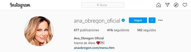 Ana Obregón cambia su biografía de Instagram