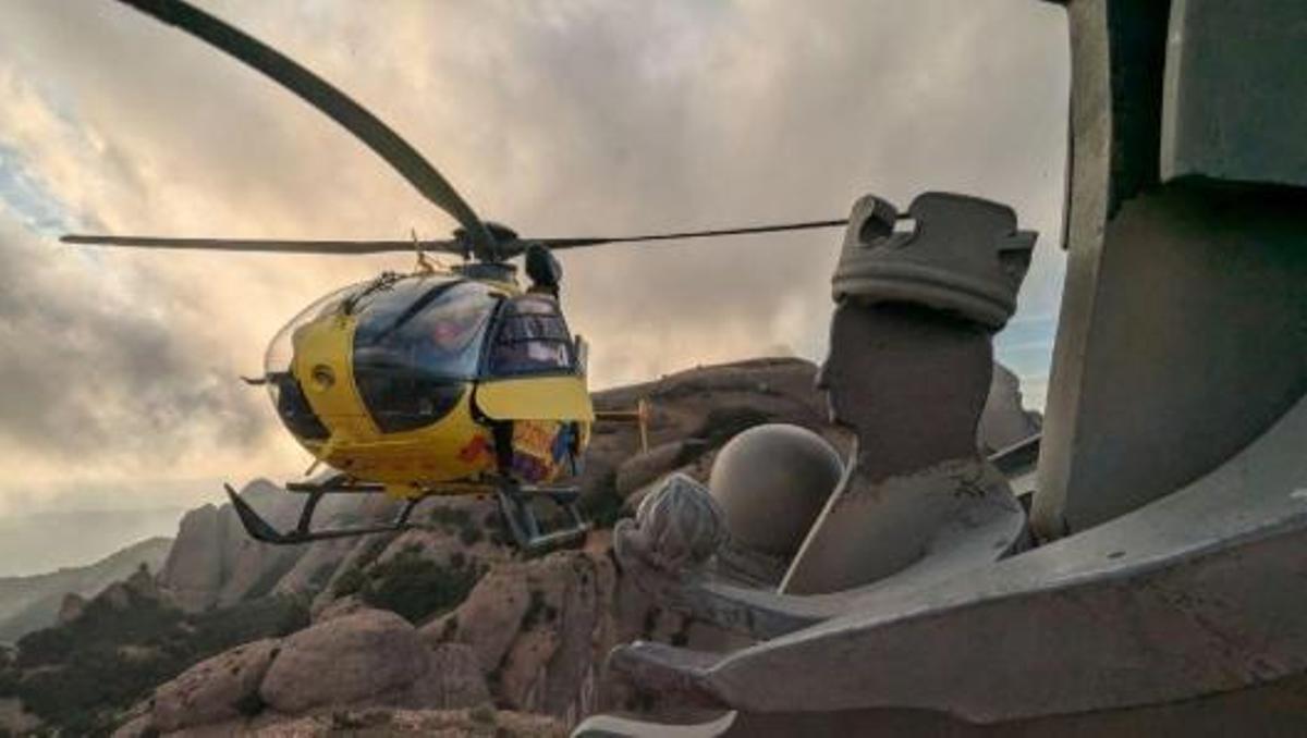 Un helicòpter de rescat a Montserrat