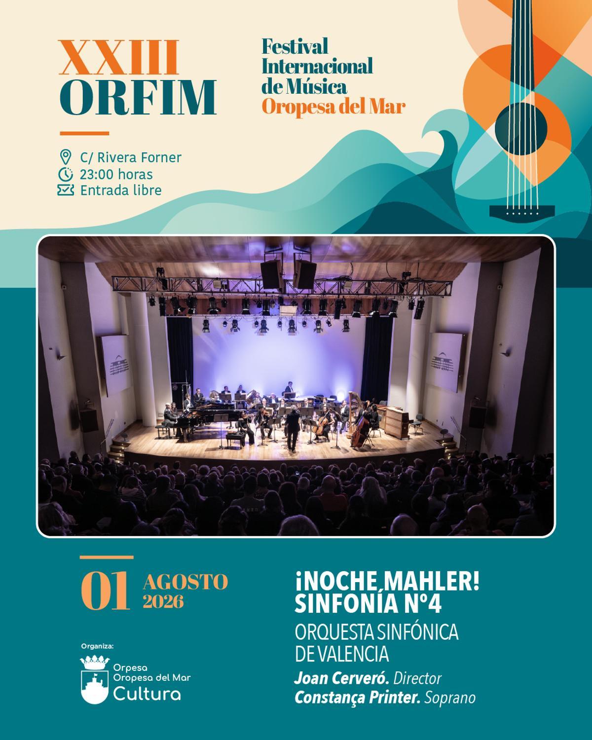 Cartel del concierto inaugural del Orfim 2026.