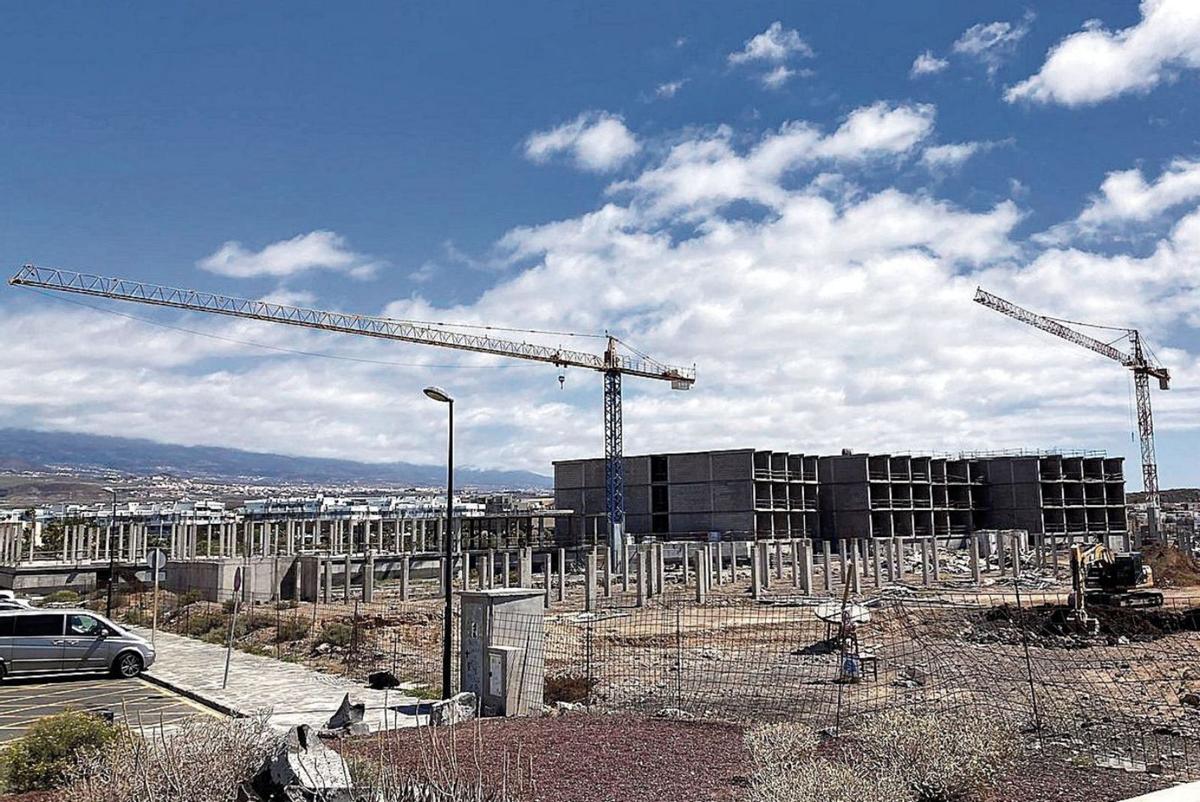 Estado actual de las obras del hotel de lujo en La Tejita. | | MARÍA PISACA