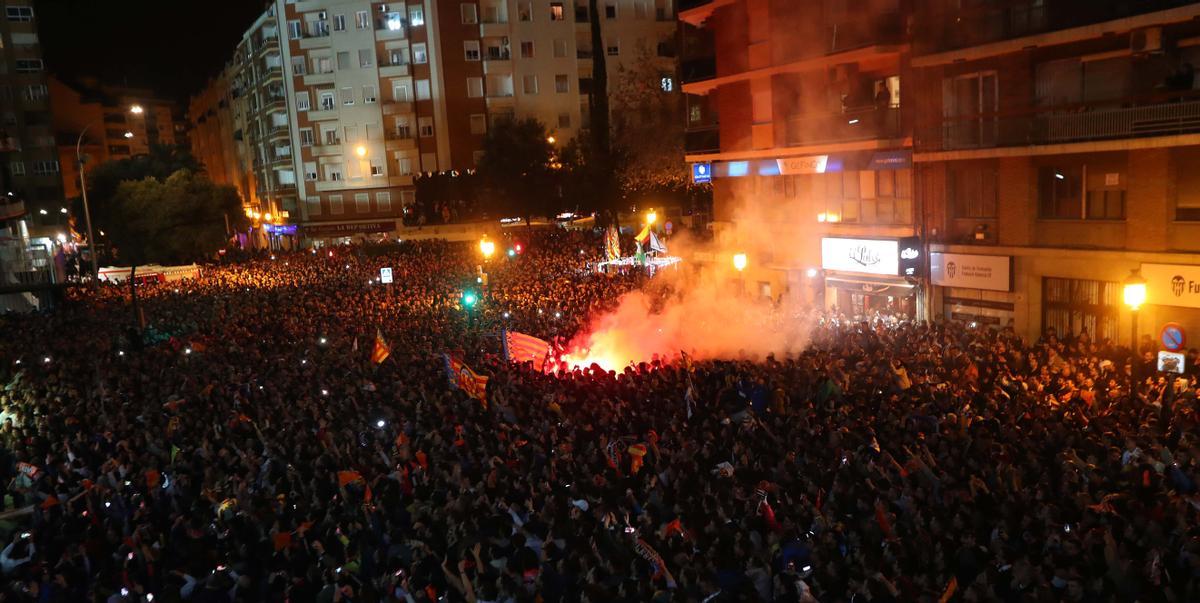 El valencianismo celebra el pase a la final de la Copa del Rey 18-19
