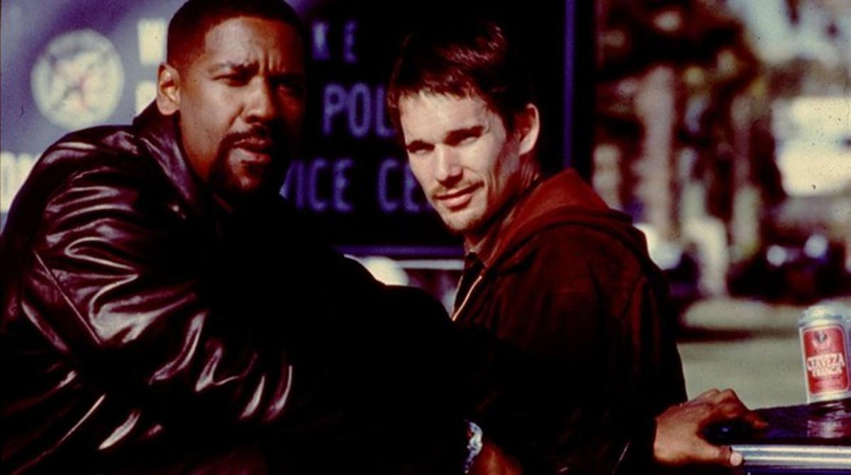 Denzel Washington i Ethan Hawke, en una escena de la pel·lícula ’Training day’ (’Dia d’entrenament’). Denzel Washington i Ethan Hawke, en una escena de la pel·lícula ’Training day’ (’Dia d’entrenament’).