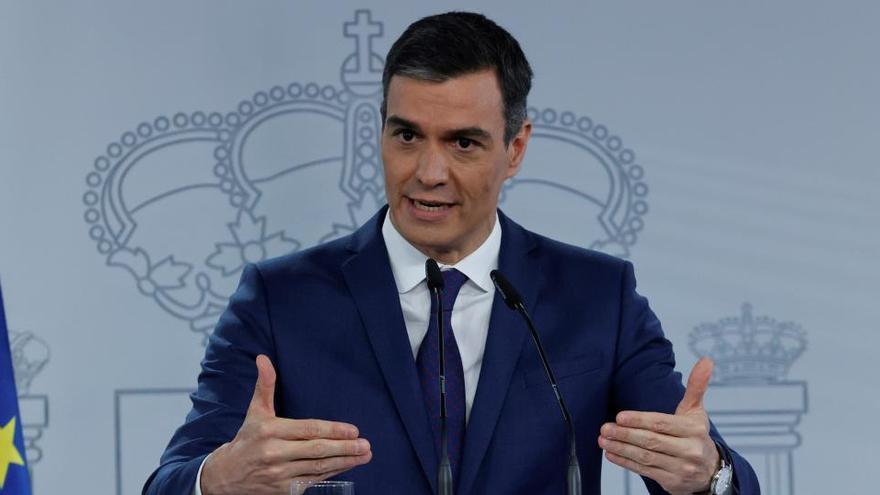 Pedro Sánchez a la compareixença després del Consell de Ministres