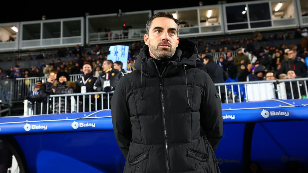 Rubén Sellés, en el encuentro contra Las Palmas en el Ibercaja Estadio.