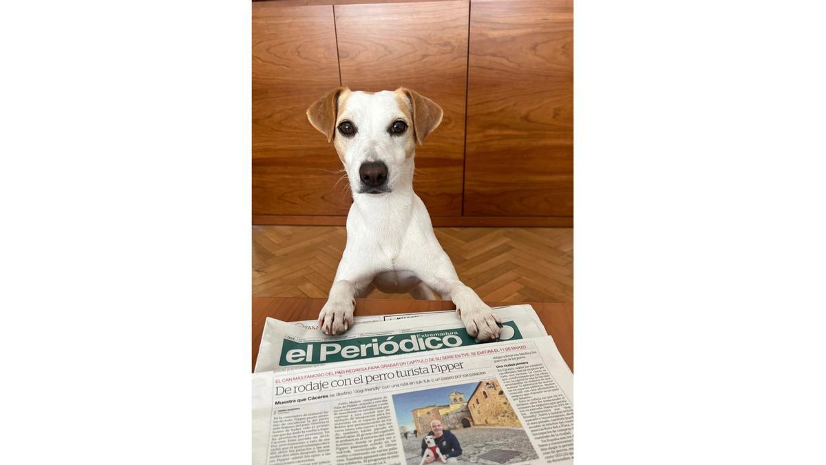 Pipper con El Periódico Extremadura.