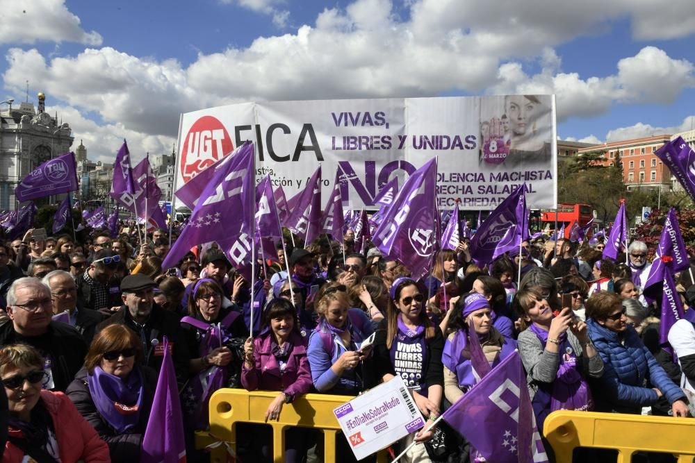 Concentración en la Plaza de Cibeles