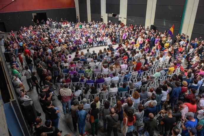 CANARIAS Y ECONOMIA. EDIFICIO MILLER. LAS PALMAS DE GRAN CANARIA. Mitin dePodemos con Irene Montero en el Edificio Elder del Parque Santa Catalina  | 31/03/2019 | Fotógrafo: Juan Carlos Castro