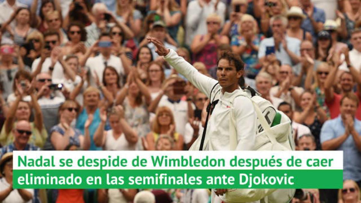 Nadal cae en la semifinal de Wimbledon ante Djokovic