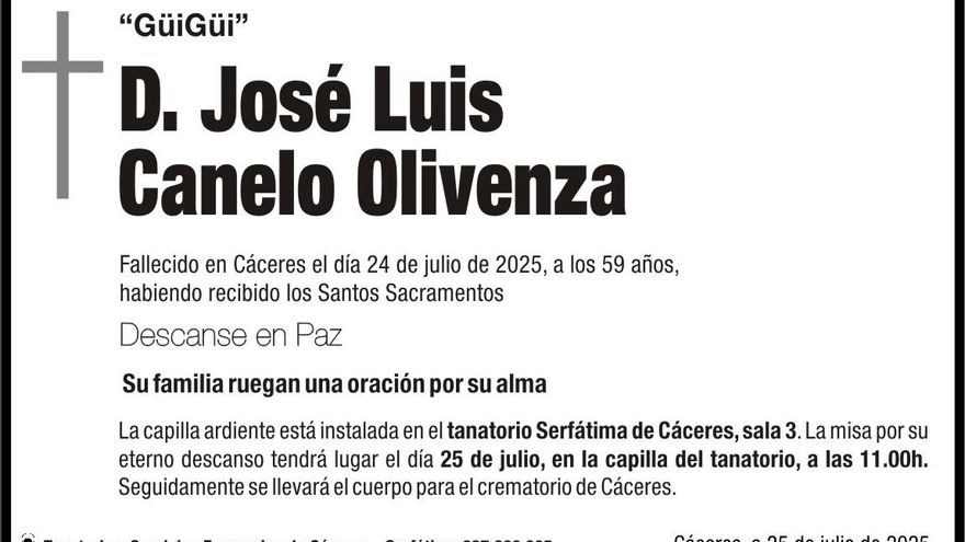 D. José Luis Canelo Olivenza