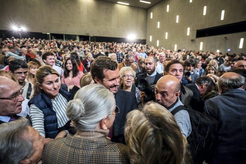 Mitin de Pablo Casado en Zaragoza el 6 de noviembre de 2019