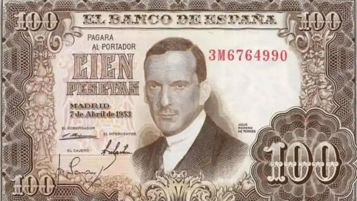 Este billete de 100 pesetas podría hacerte rico.