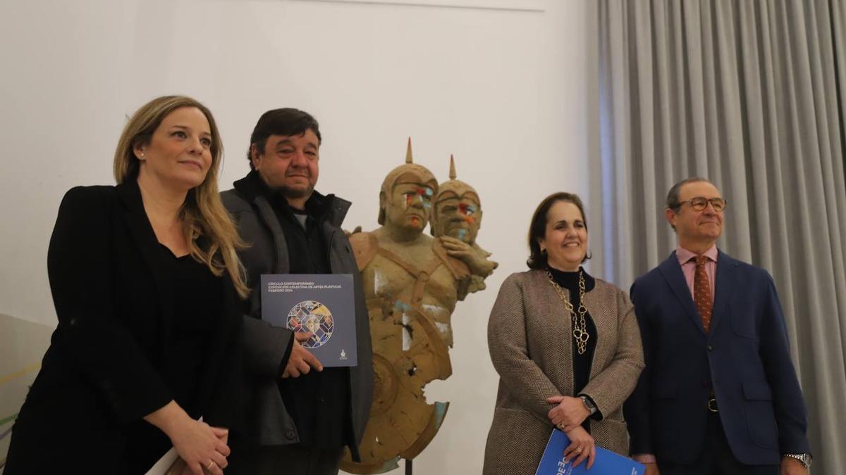 Isabela Palacios, José Manuel Belmonte, Blanca Torrent y Nicolás de Bari, en la presentación de la exposición.