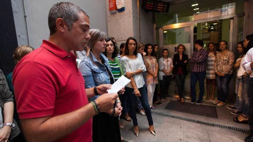 Concentración de los trabajadores de La Auxiliar de Recaudación el año pasado.