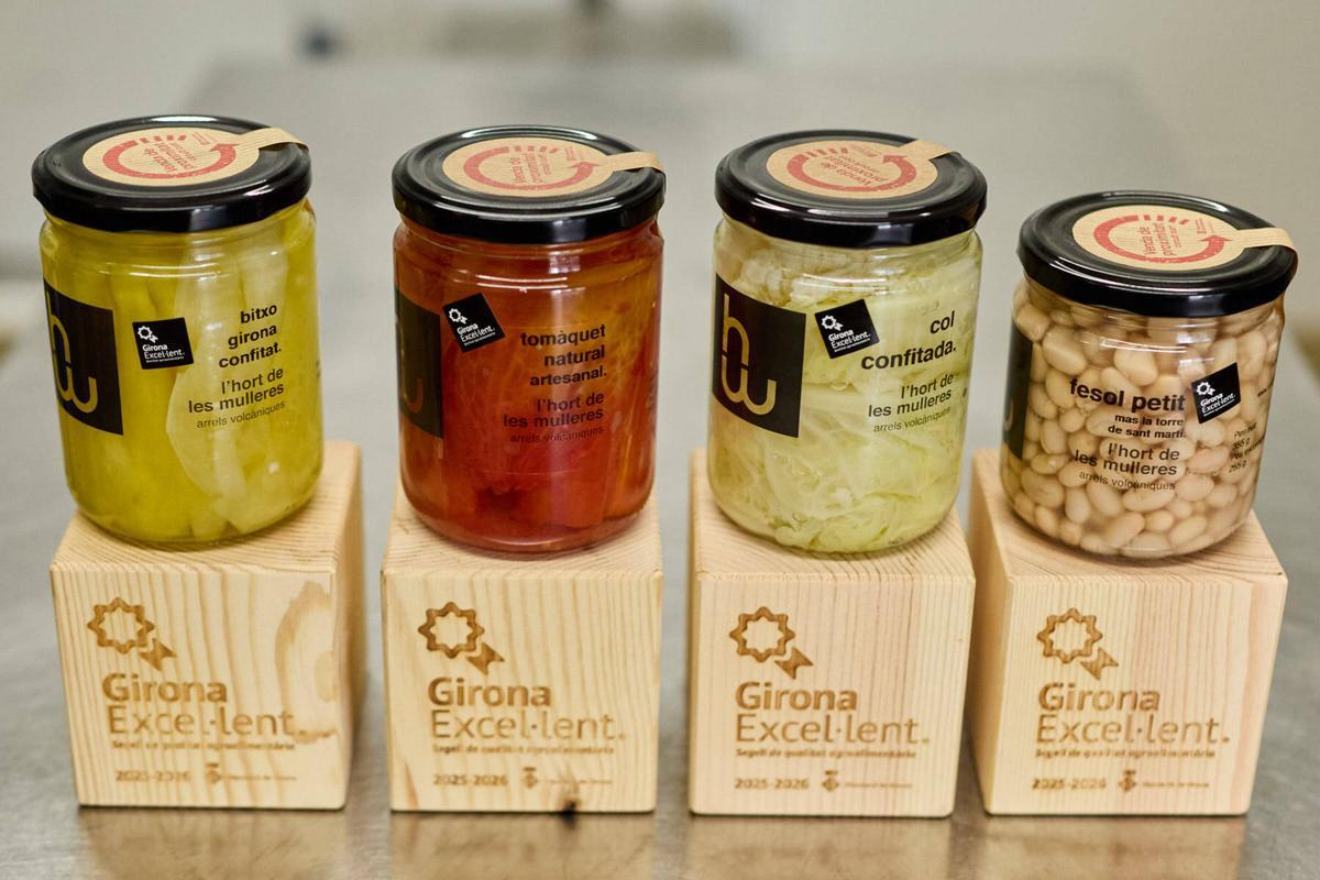 Productes de l'Hort de les Mulleres guanyadors del segell Girona Excel·lent.