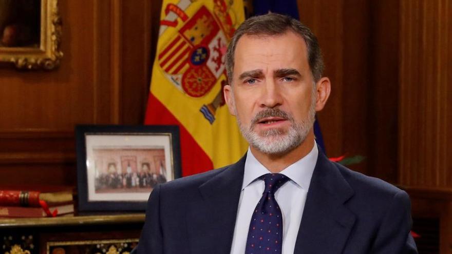 El rei Felip VI, durant el seu discurs de Nadal