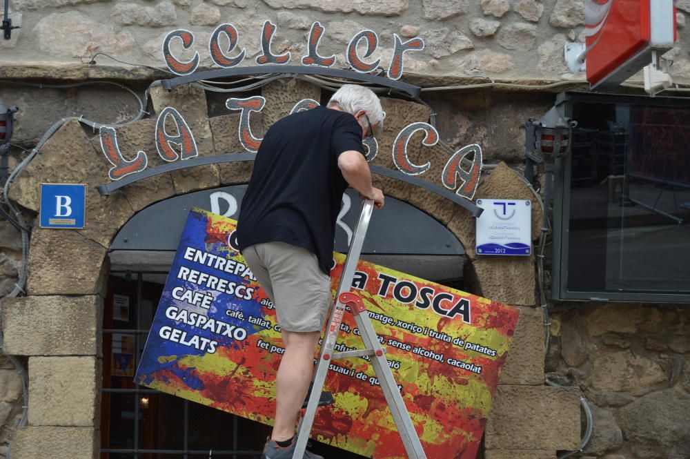 Berga viu immersa en els preparatius de la Diada