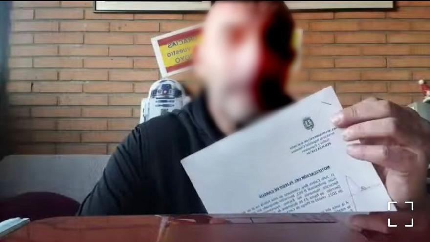 El policía local, en la publicación en redes en la que explica el resultado del expediente disciplinario