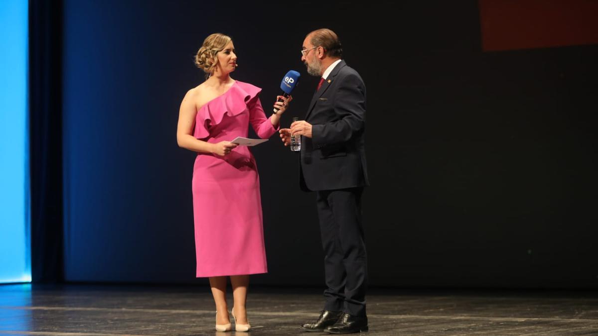 Javier Lambán, durante su entrevista en los premios Aragoneses del Año 2023.